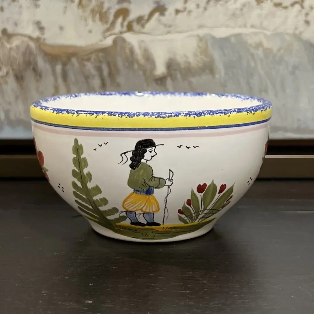 Vintage HENRIOT QUIMPER France French (1) Teacup Faience
